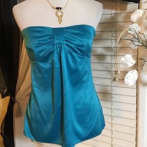 LOFT SILK STRAPLESS TOP